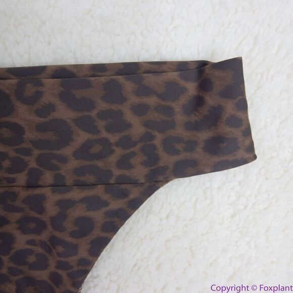 NEW Acacia Mateo bikini bottom leopard animal print brown,‎ L - Picture 13 of 14